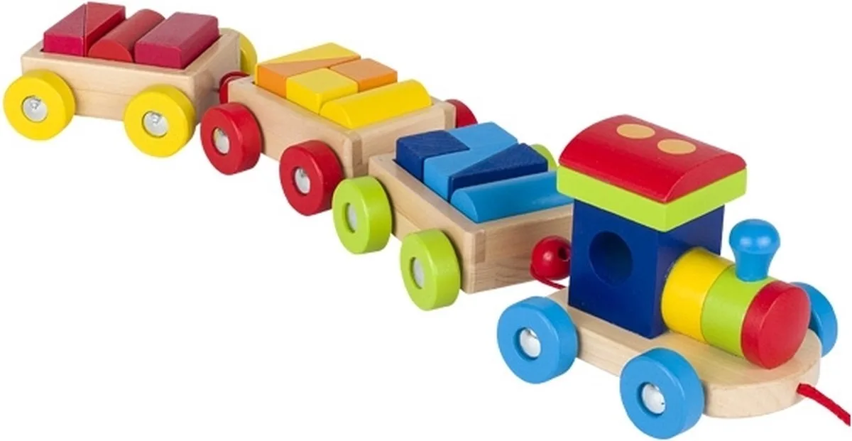 Trein - Orlando - L51X10X10Cm - 14 Blokken - 2 Jaar fra Goki i Flerfarvet – produktbillede
