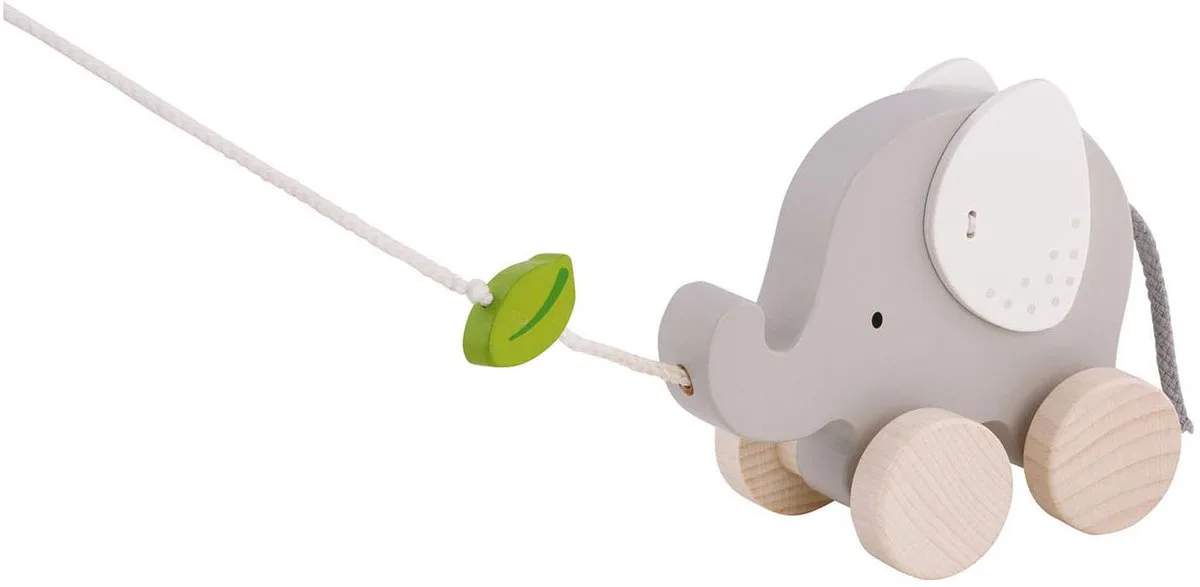 Trekdier - Olifant by Goki in Green, Grey, White – product photo