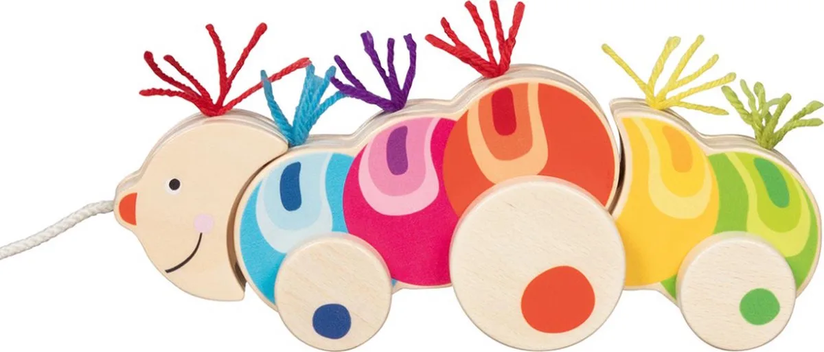 Trekdier: RUPS Papilio 25x6,5x7,5/9cm, hout, 1+ de Goki en Multicolore – photo du produit