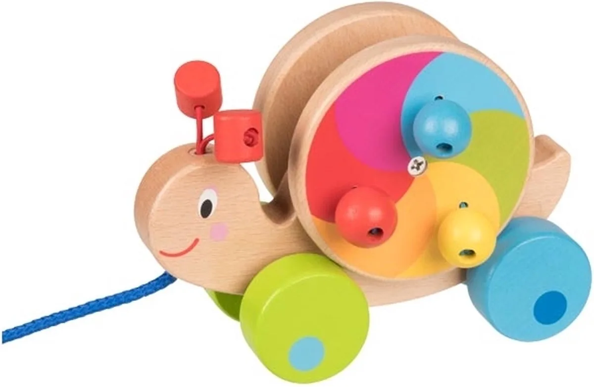 Wooden Pull Animal Snail von Goki in Mehrfarbig – Produktfoto