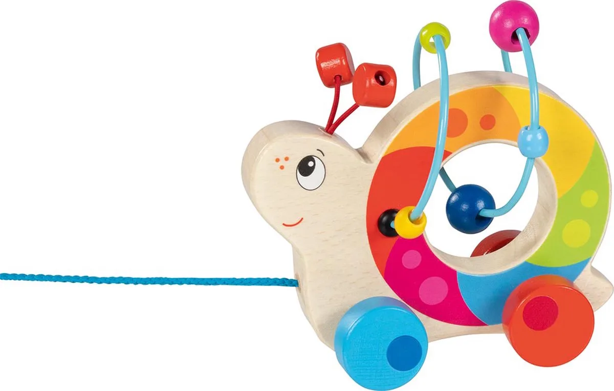 Trekdier: SLAK met PARELSTRUCTUUR 14x6,8x12,5cm, metaal, plastiek en hout, 1+ fra Goki i Flerfarvet – produktbillede