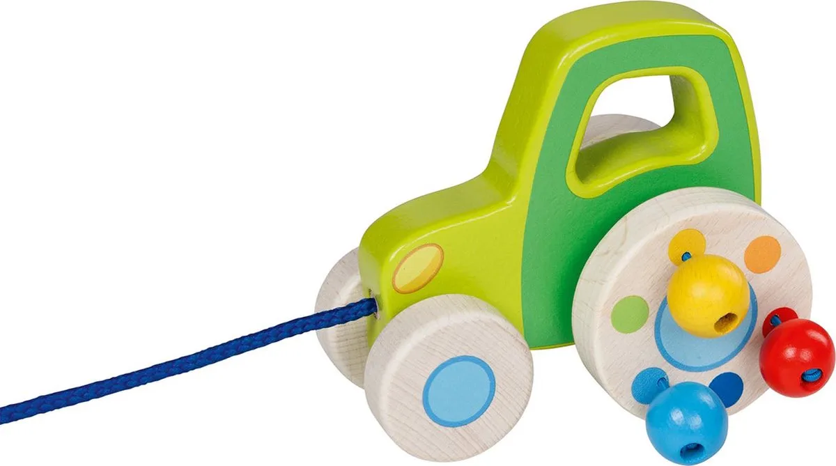Trekwagen - Tractor von Goki in Mehrfarbig – Produktfoto