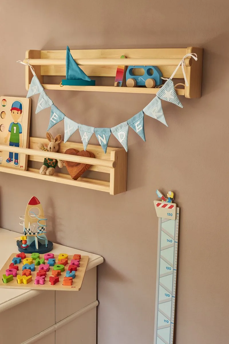 Vlaggenwimpel met namen - Blauw - L150Cm - Versiering van Goki in Blauw – productfoto