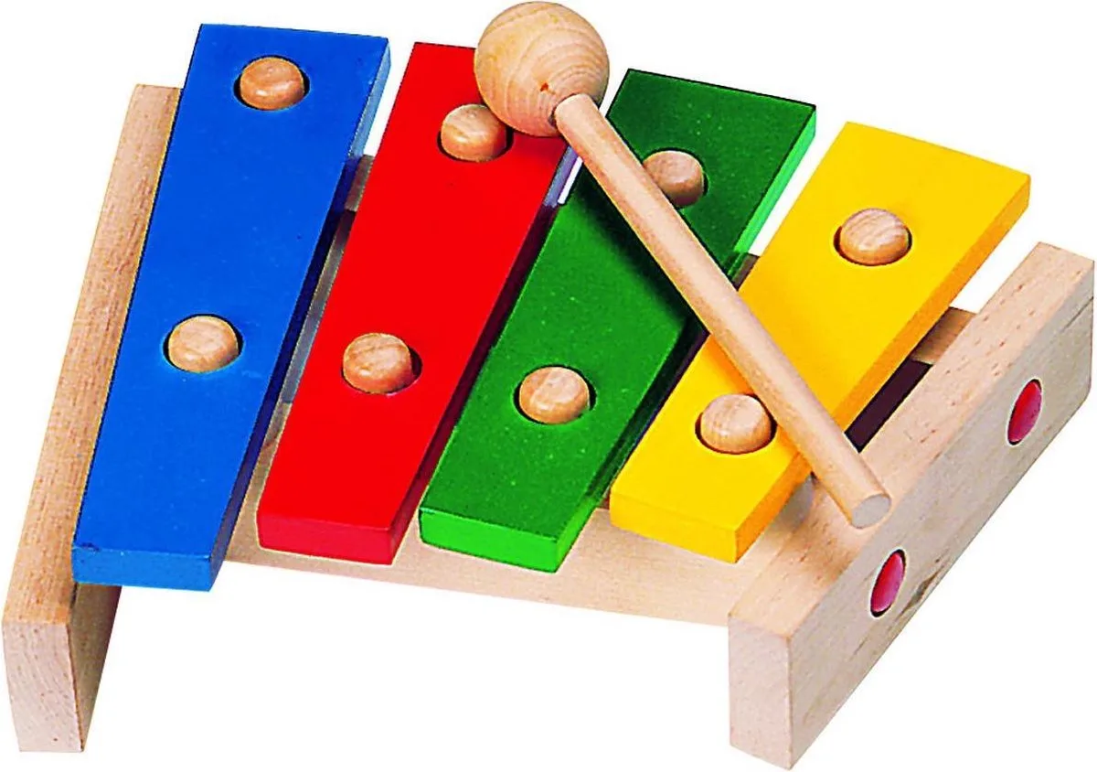 XYLOFOON hout L22,5cm, primaire kleuren, 3+ van Goki in Groen – productfoto