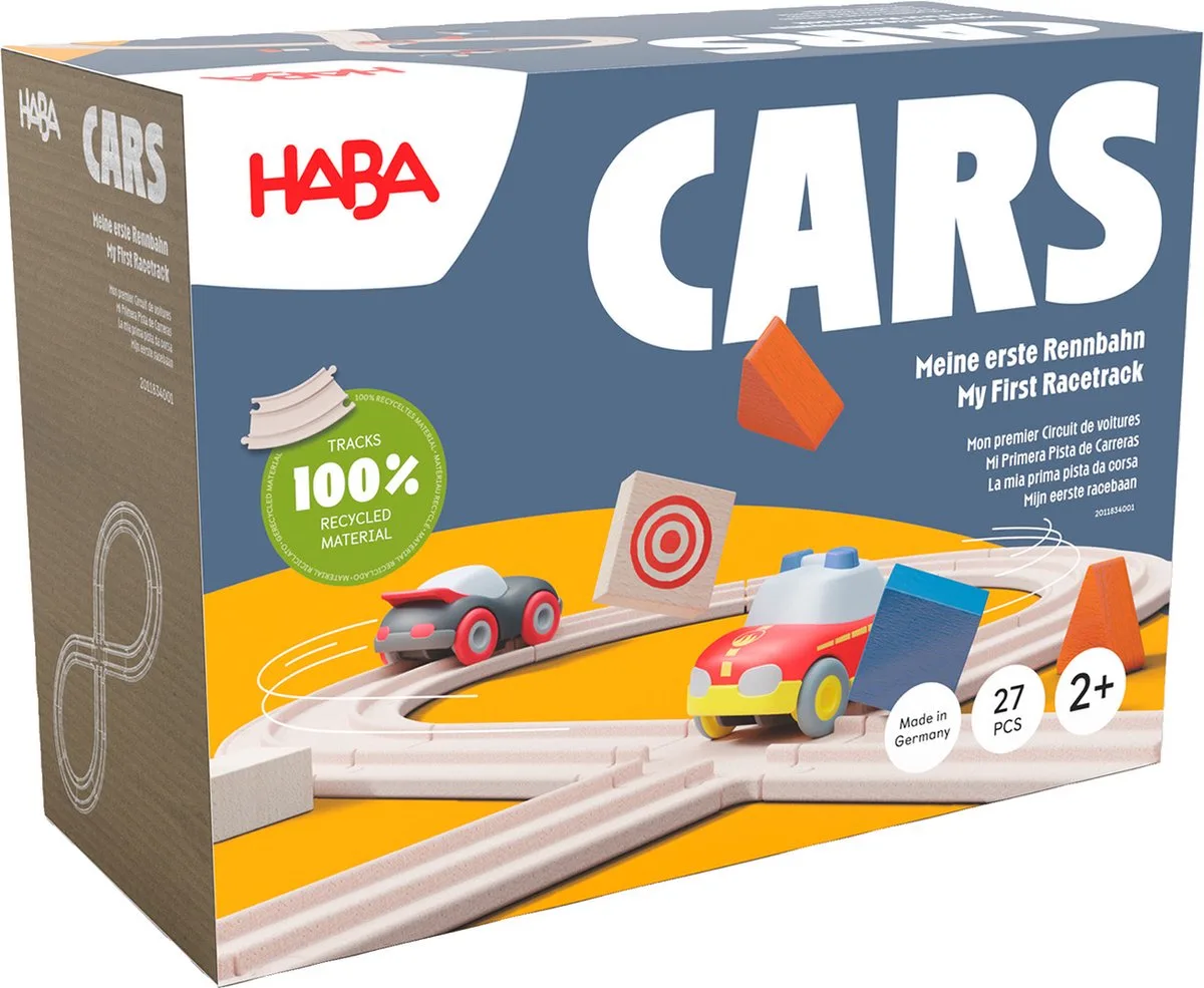 Auto's - Küllerbu - Mijn eerste racebaan - 29dlg. fra HABA i Flerfarvet – produktbillede