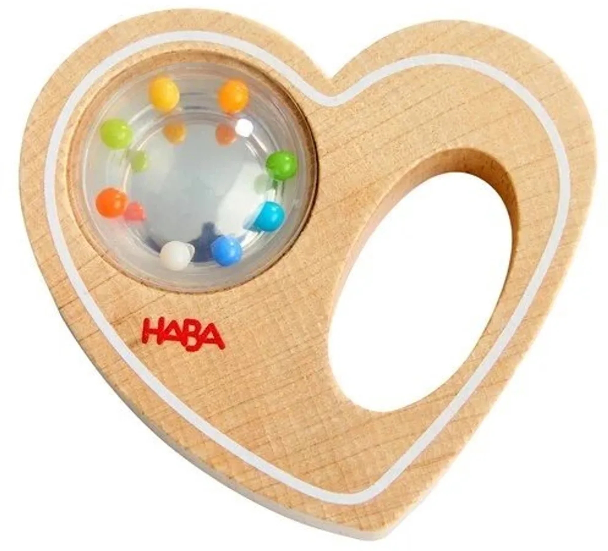 baby rammelaar Hartje [0 jaar +] van HABA in Meerkleurig – productfoto