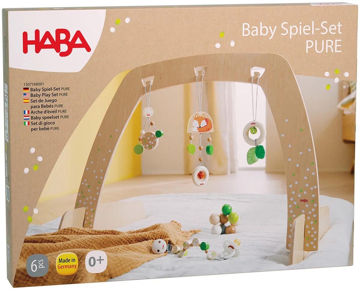 baby speelset PURE houten speelgoed set voor baby's. van HABA in Meerkleurig – productfoto