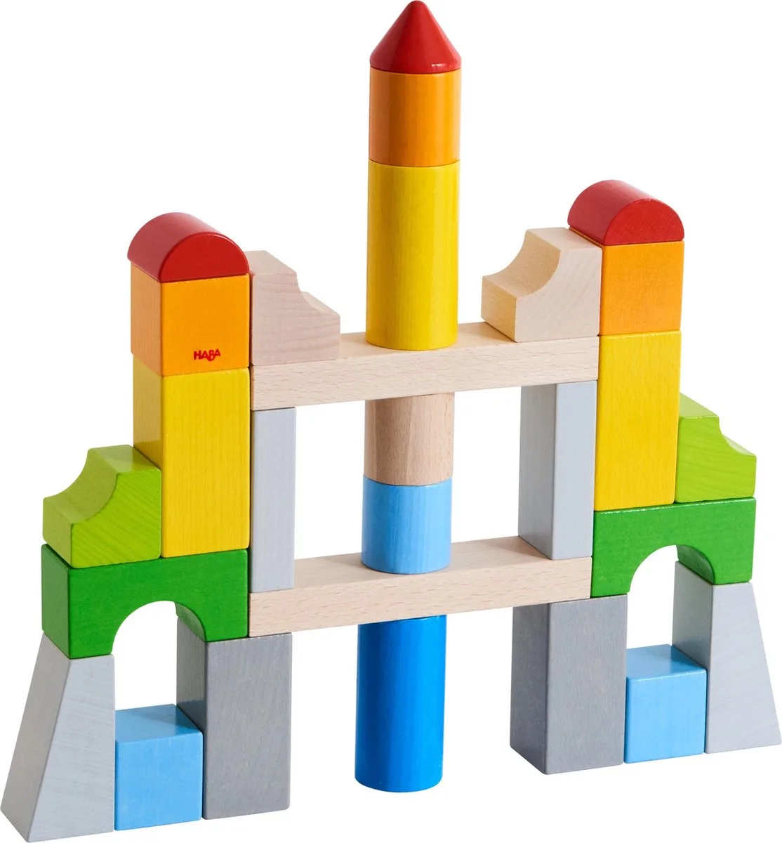 Blokken - Basispakket - Gekleurd - 28dlg. by HABA in Multicolour – product photo