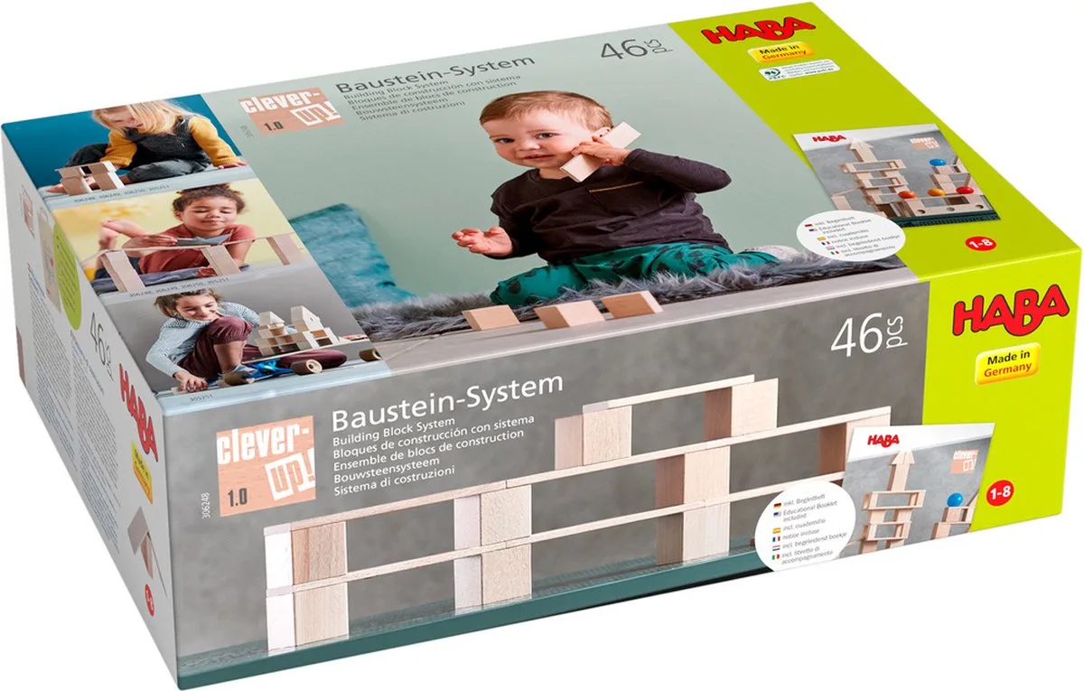 Bouwstenen Clever-up! 1.0 Junior Hout 46-delig von HABA in Mehrfarbig – Produktfoto