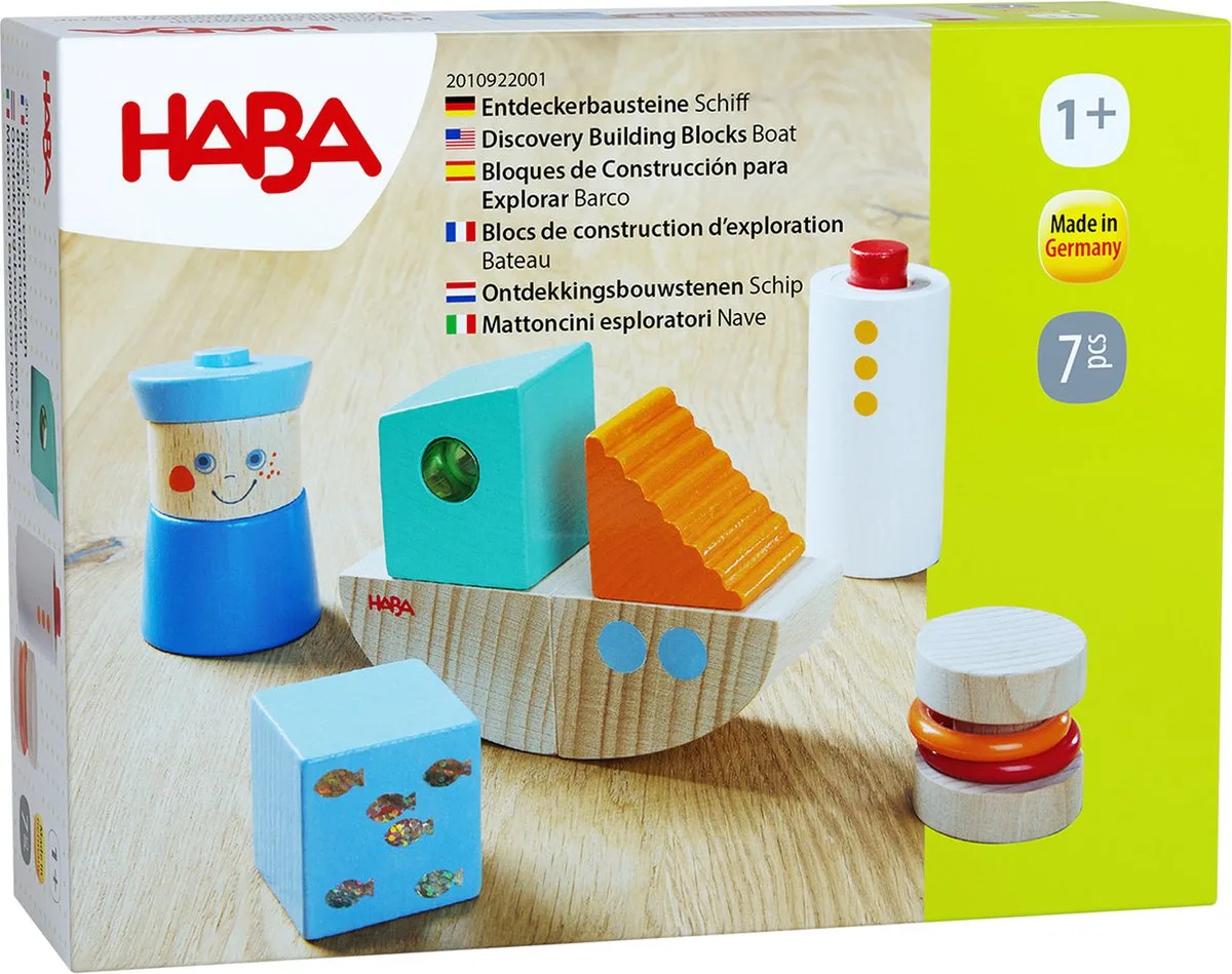 bouwstenen schip - ontdekking speelgoed houten blokken. van HABA in Meerkleurig – productfoto