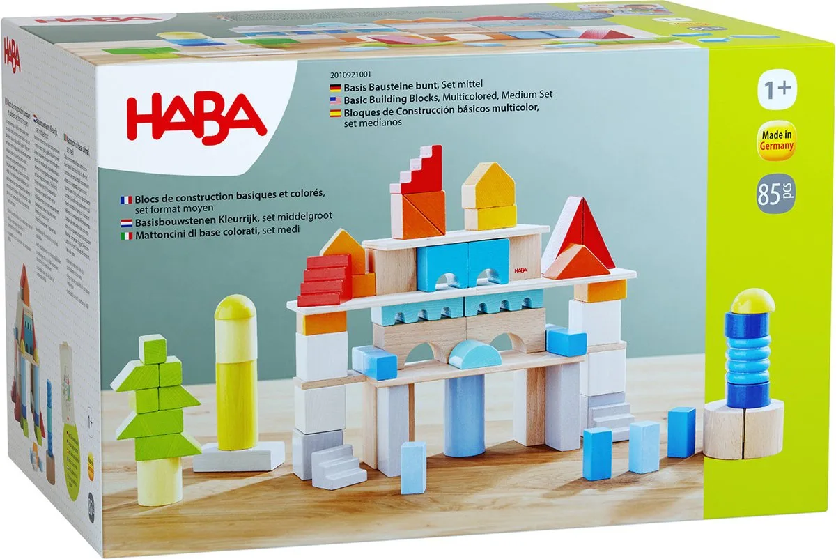 bouwstenen set kleurrijk - 85-delig educatief speelgoed. van HABA in Meerkleurig – productfoto