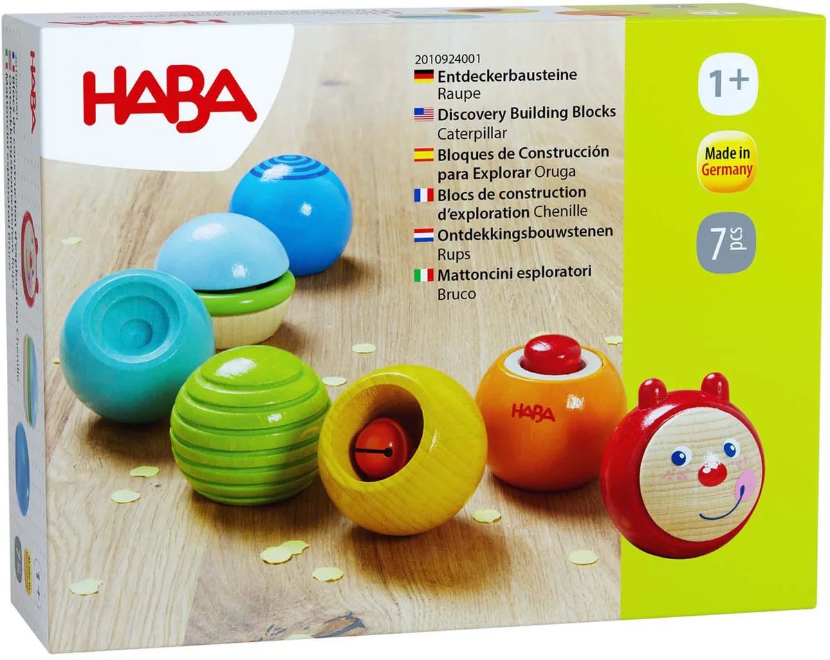 Entdeckerbausteine Raupe, Konstruktionsspielzeug von HABA in Mehrfarbig – Produktfoto
