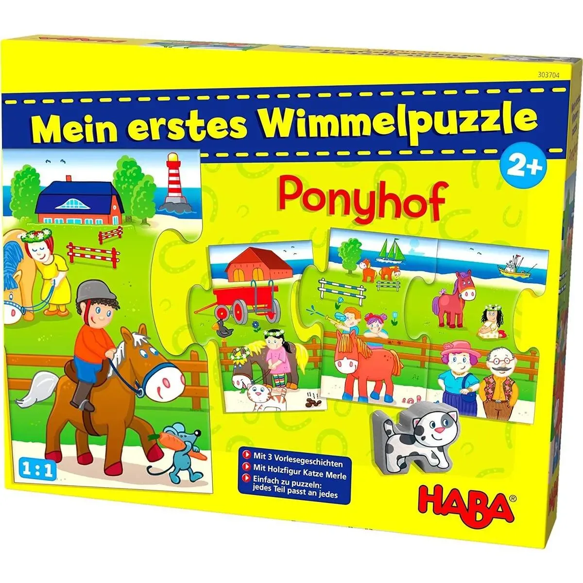 HABA 303704 Mein erstes Wimmelpuzzle - Ponyhof von HABA – Produktfoto