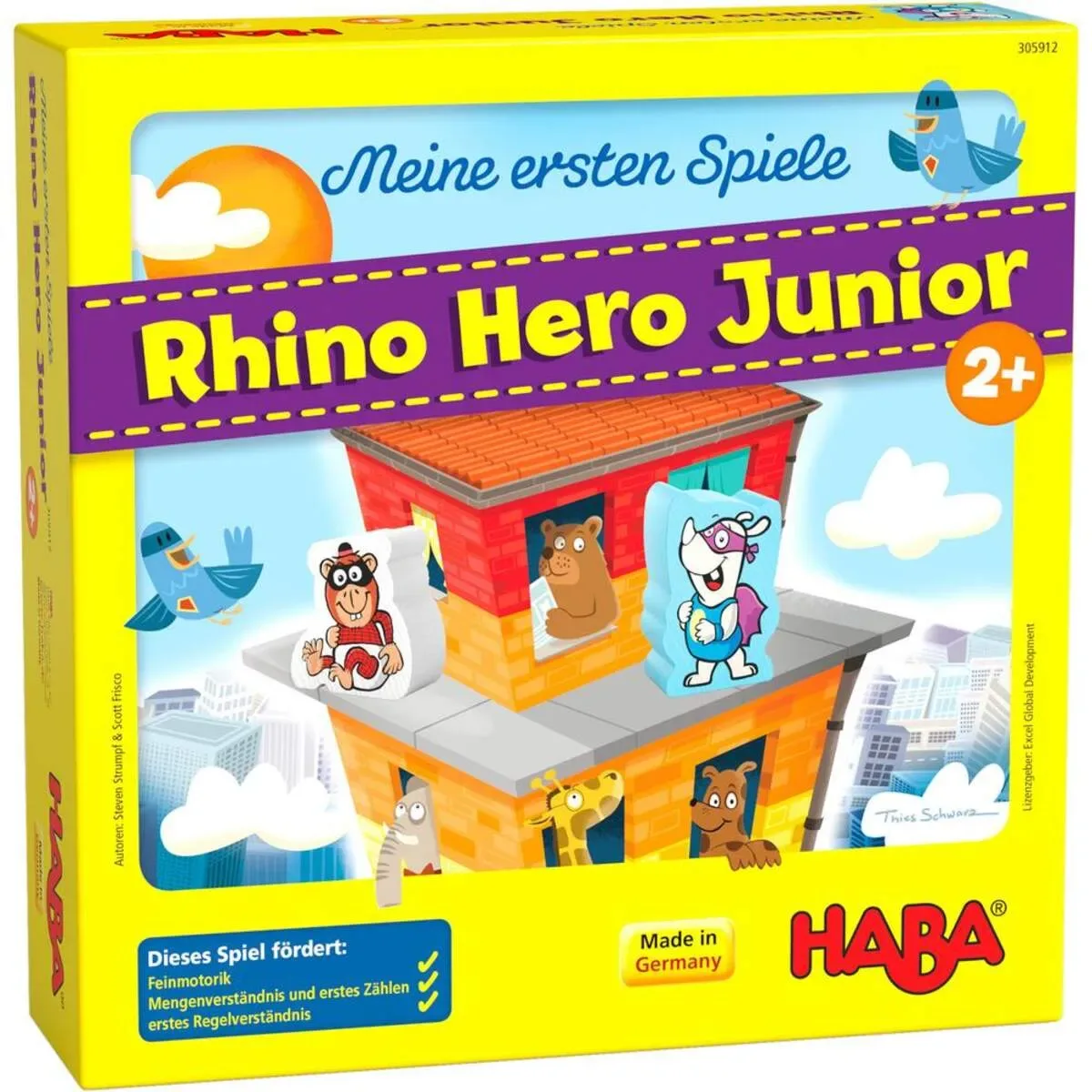 HABA 305912 - Kinderspiel Rhino Hero Junior von HABA – Produktfoto