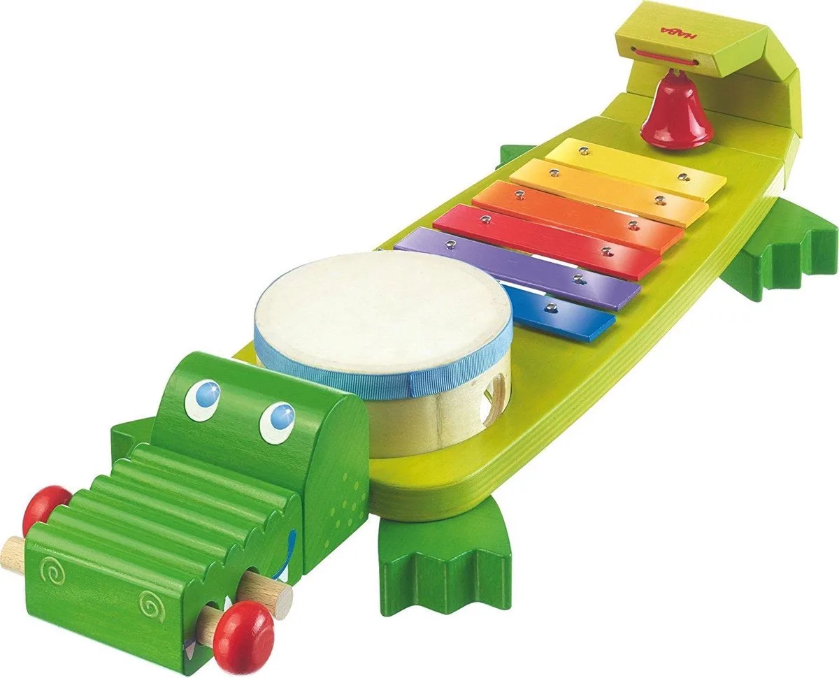 Klang-Kroko von HABA in Grün – Produktfoto