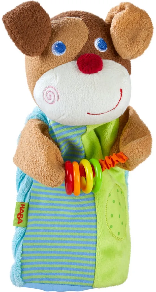 Handpop - Hond - Met klepperringen* von HABA in Mehrfarbig – Produktfoto