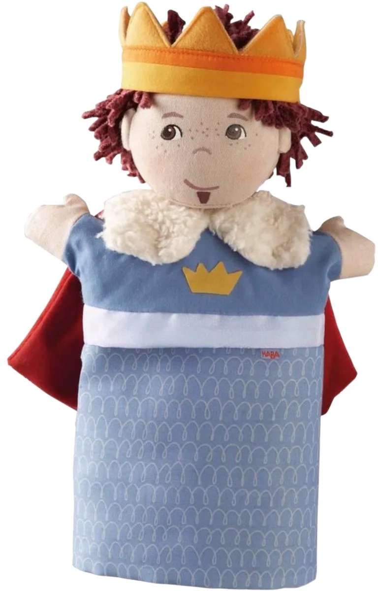 Handpop Prins van HABA in Blauw, Meerkleurig – productfoto
