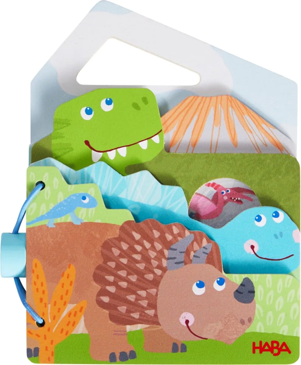 Houten babyboek Dino’s från HABA i Flerfärgad – produktbild