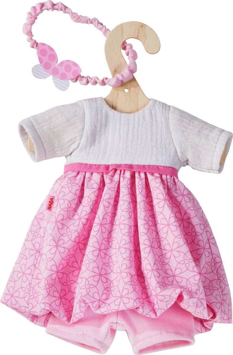 Kledingset Droomjurk 32 Cm Polyester Roze/wit 3-delig von HABA in Rosa – Produktfoto