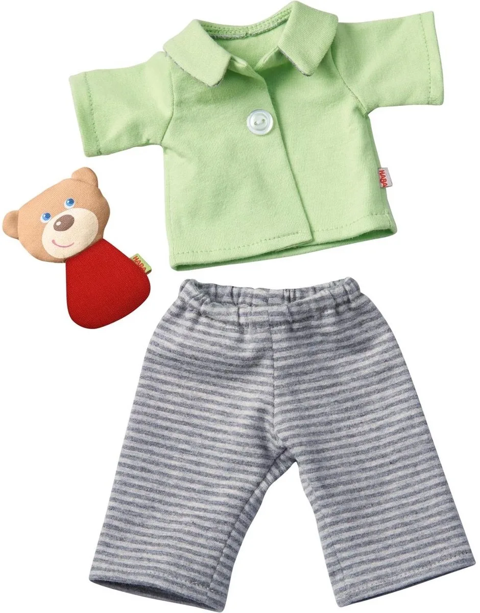 Kledingset Goedenacht (30 cm) von HABA in Pastel groen en Grijs – Produktfoto