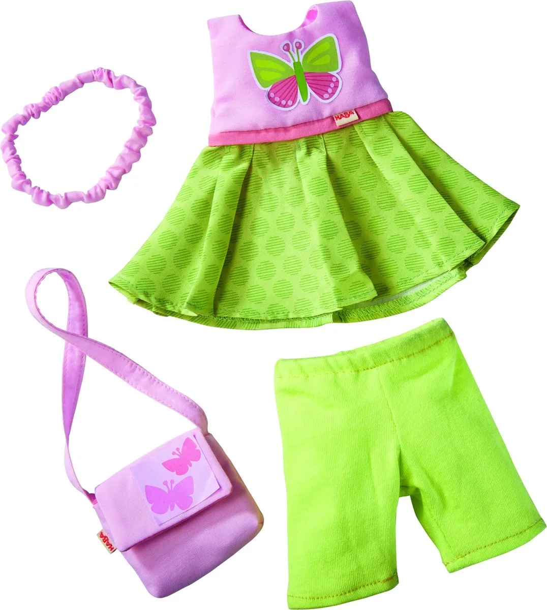 Kledingset Vlinder 30 Cm Groen/roze von HABA in Grün – Produktfoto