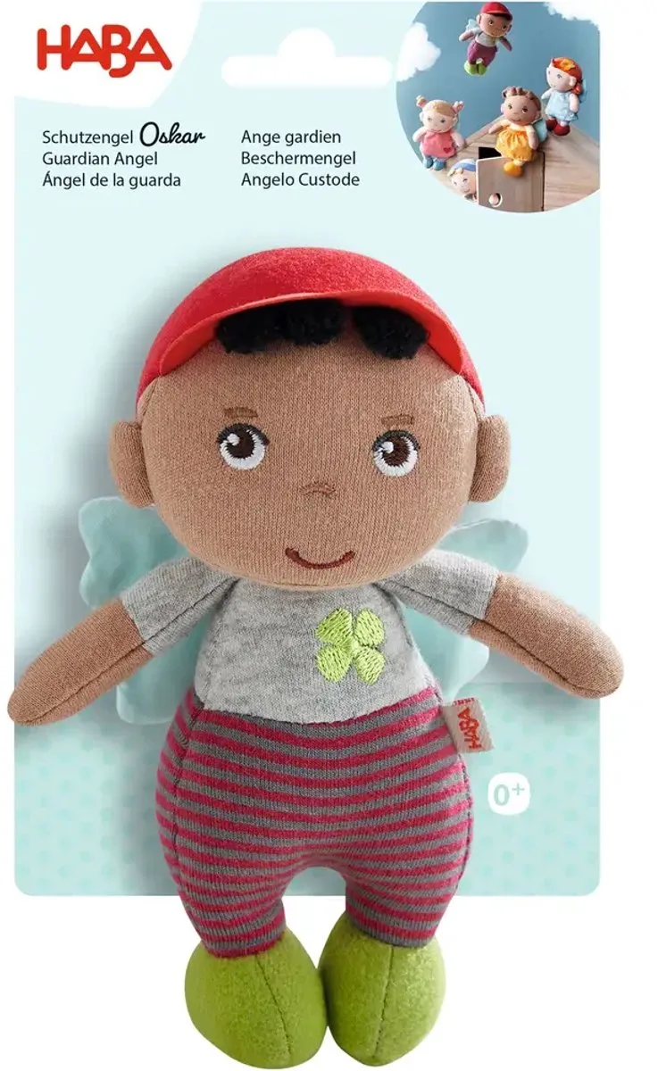knuffel Beschermengel Oskar 15 cm - zachte pop voor kinderen. van HABA in Meerkleurig – productfoto 1 van 5