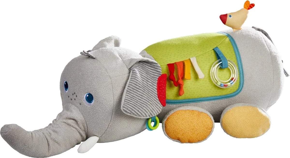 Knuffel Ontdekkingsdier Olifant - 70 cm de HABA en Multicolore – photo du produit