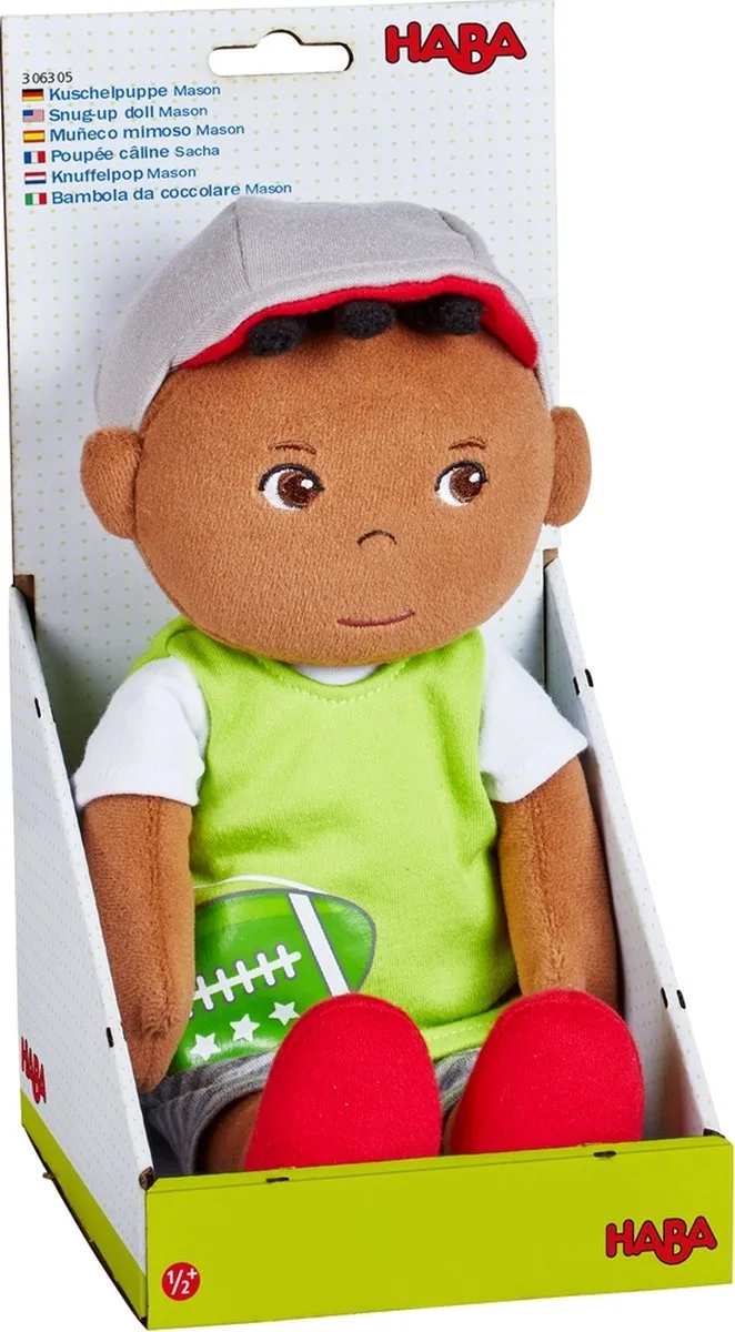 Knuffelpop Mason Junior 29 Cm Katoen/polyester de HABA en Multicolore – photo du produit