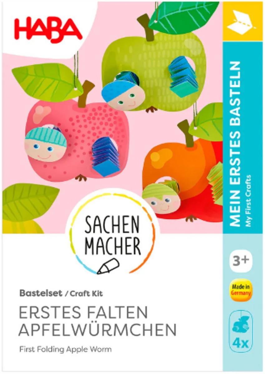 knutselpakket appelmobiels met een rups - 3+ by HABA in Multicolour – product photo