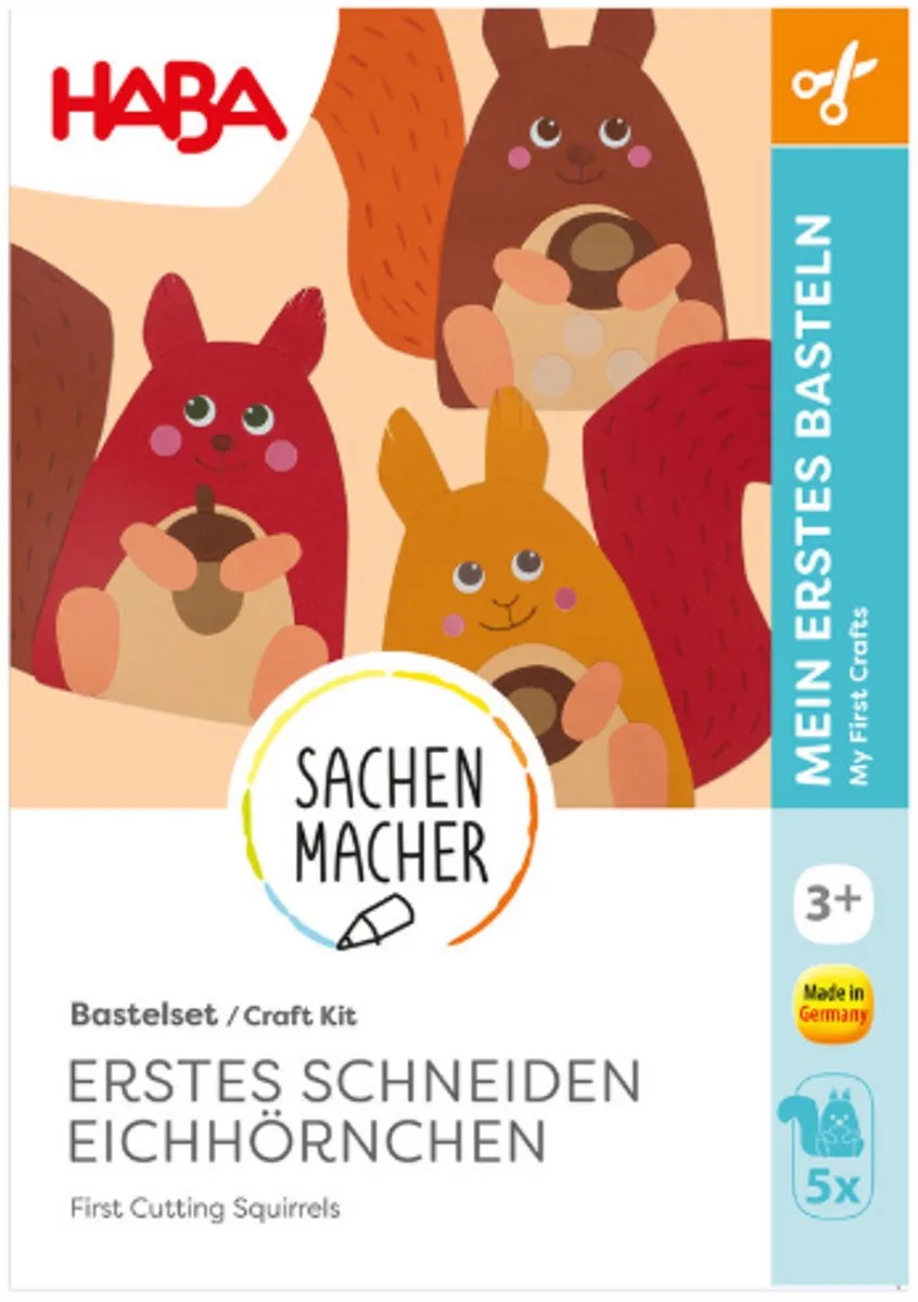 knutselpakket eerste knipfiguren - eekhoorns - 3+ van HABA in Meerkleurig – productfoto