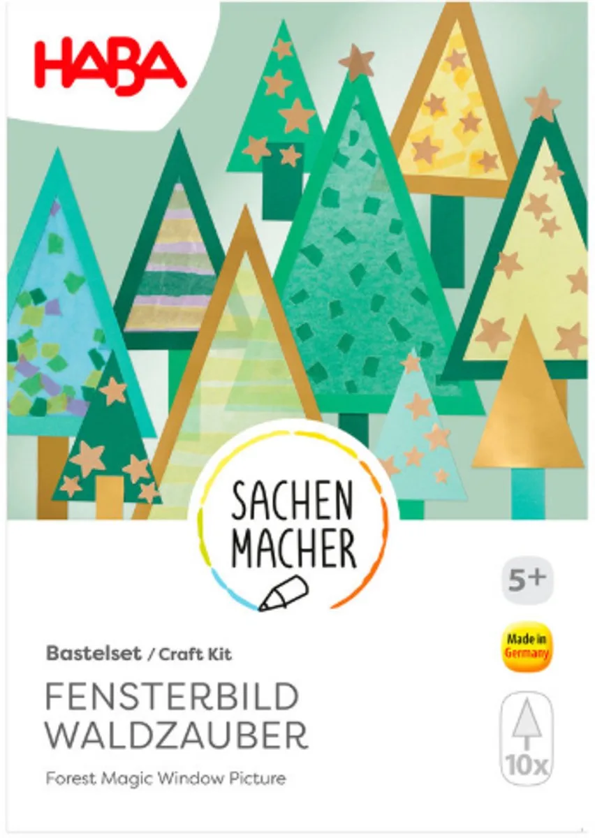 knutselpakket raamdecoratie kerstbomen - 5+ by HABA in Multicolour – product photo