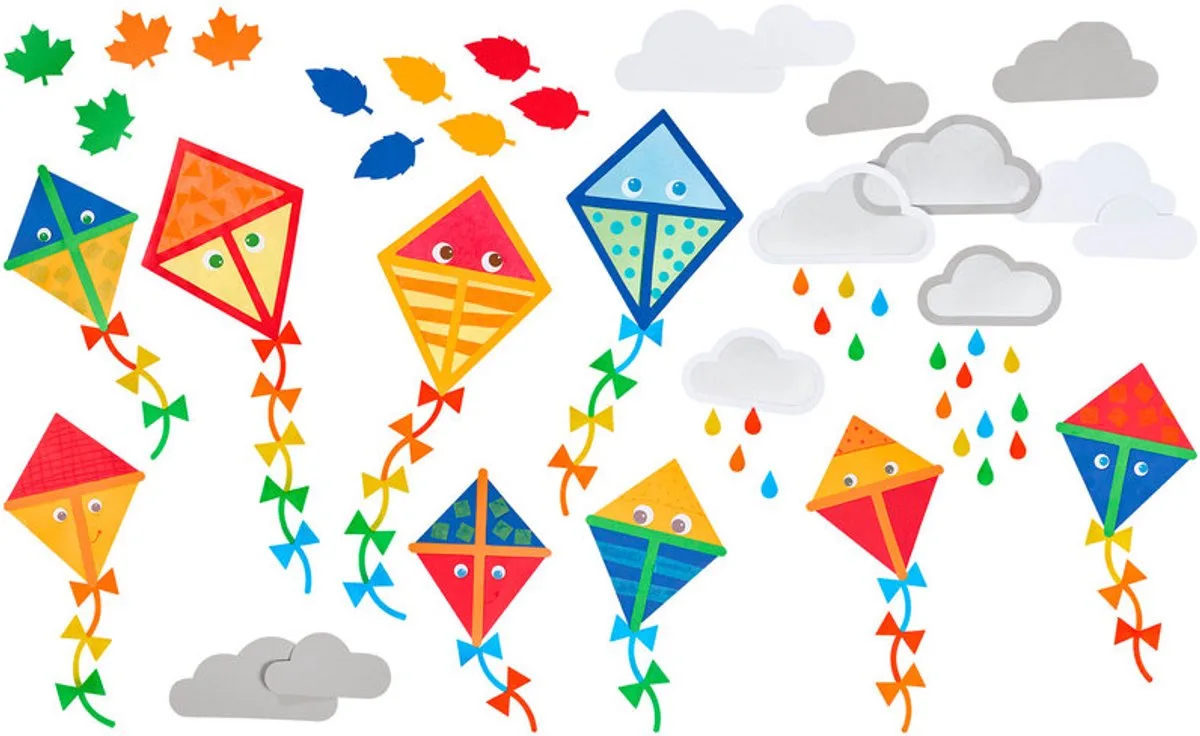 knutselpakketje raamdecoratie vliegers die vliegen - 5+ by HABA in Multicolour – product photo