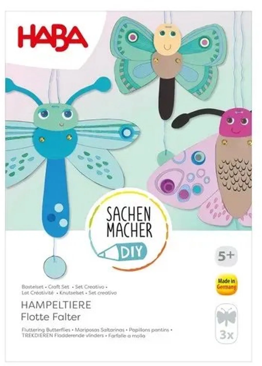 knutselset 3 beweegbare vlinders - 5 jaar+ by HABA in Multicolour – product photo
