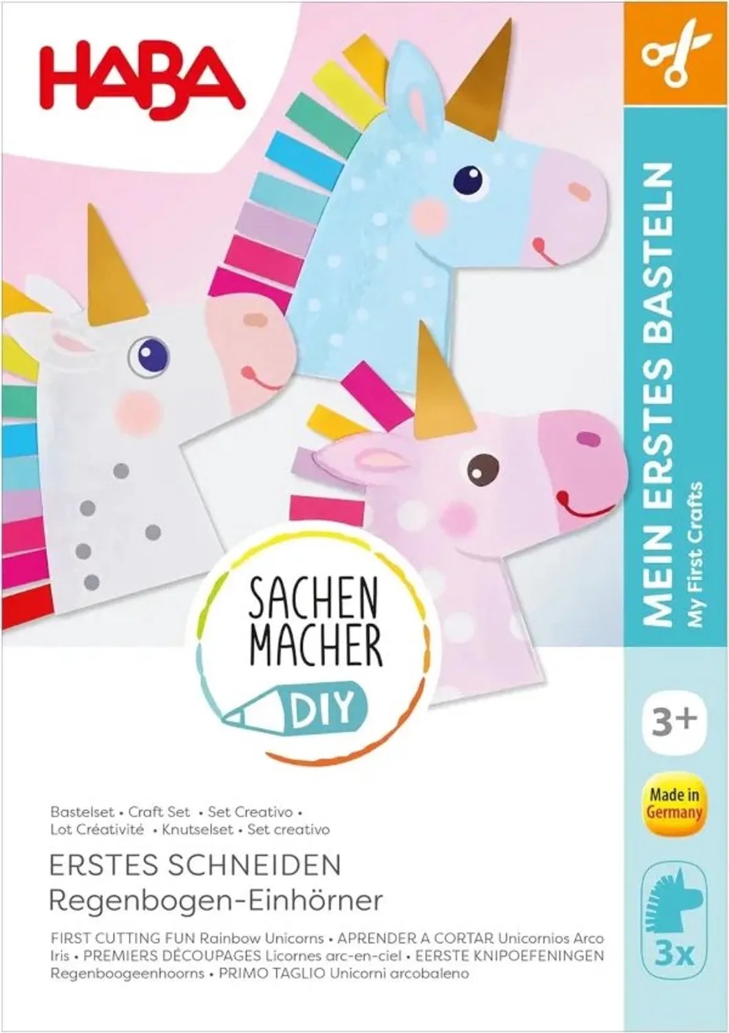 knutselset Eerste Eenhoorns snijden - 3 jaar+ by HABA in Multicolour – product photo