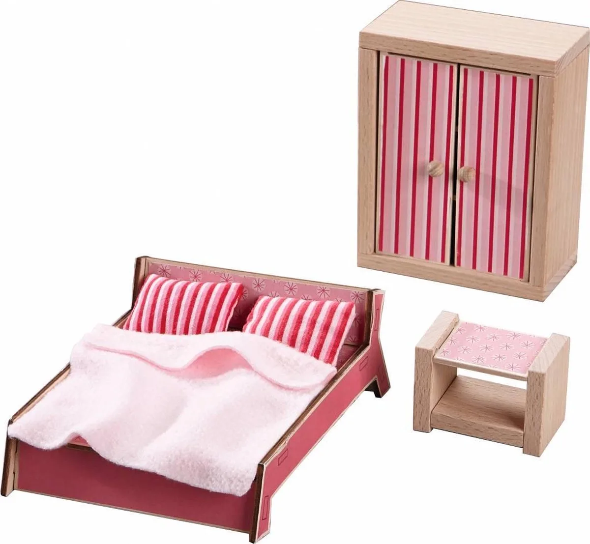 Little Friends - Poppenhuismeubels Slaapkamer voor volwassenen de HABA en Rose, Blank – photo du produit
