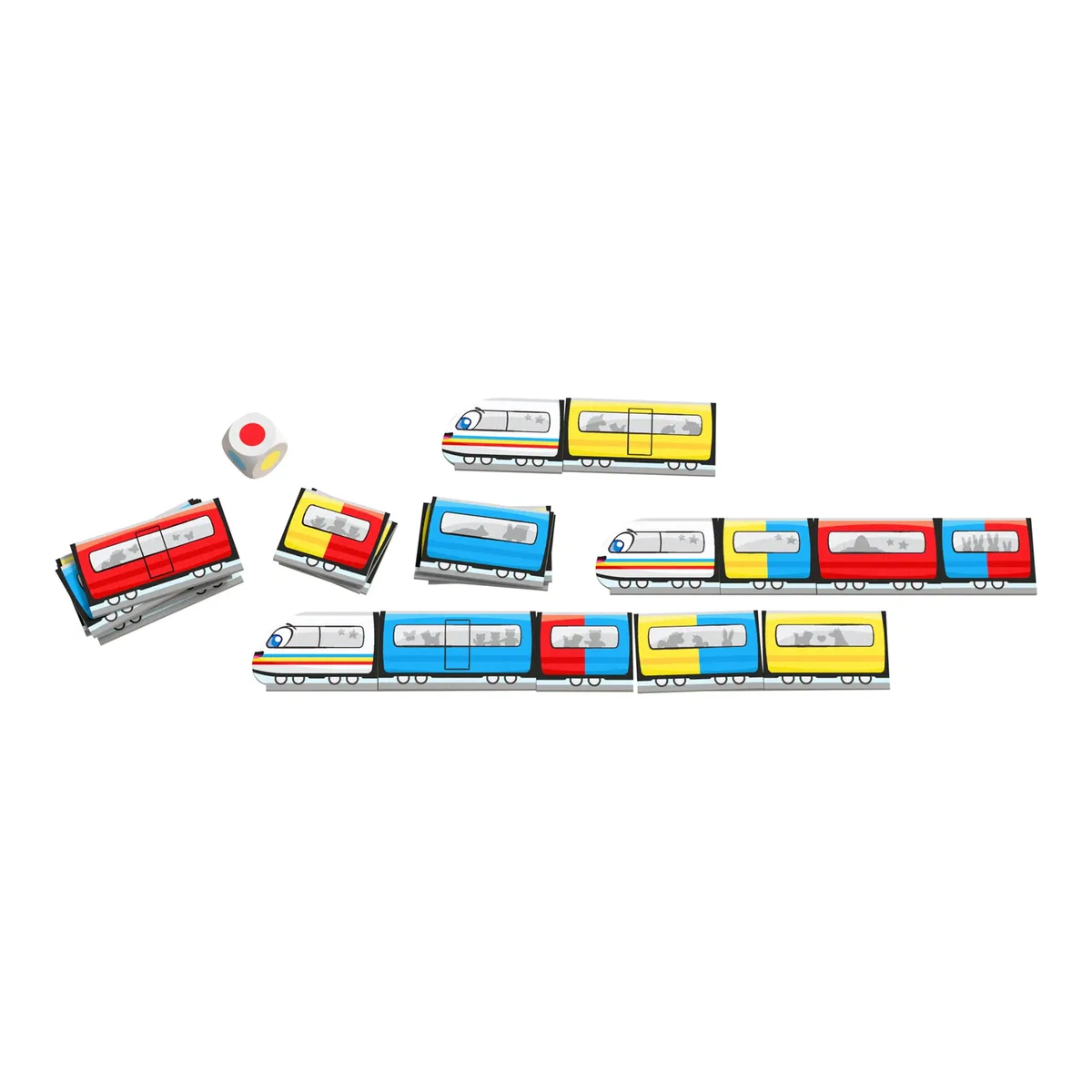Meine ersten Spiele to go - Farb-Express de HABA en Multicolore, 13,1 × 13,1 × 3,8 mm – photo du produit