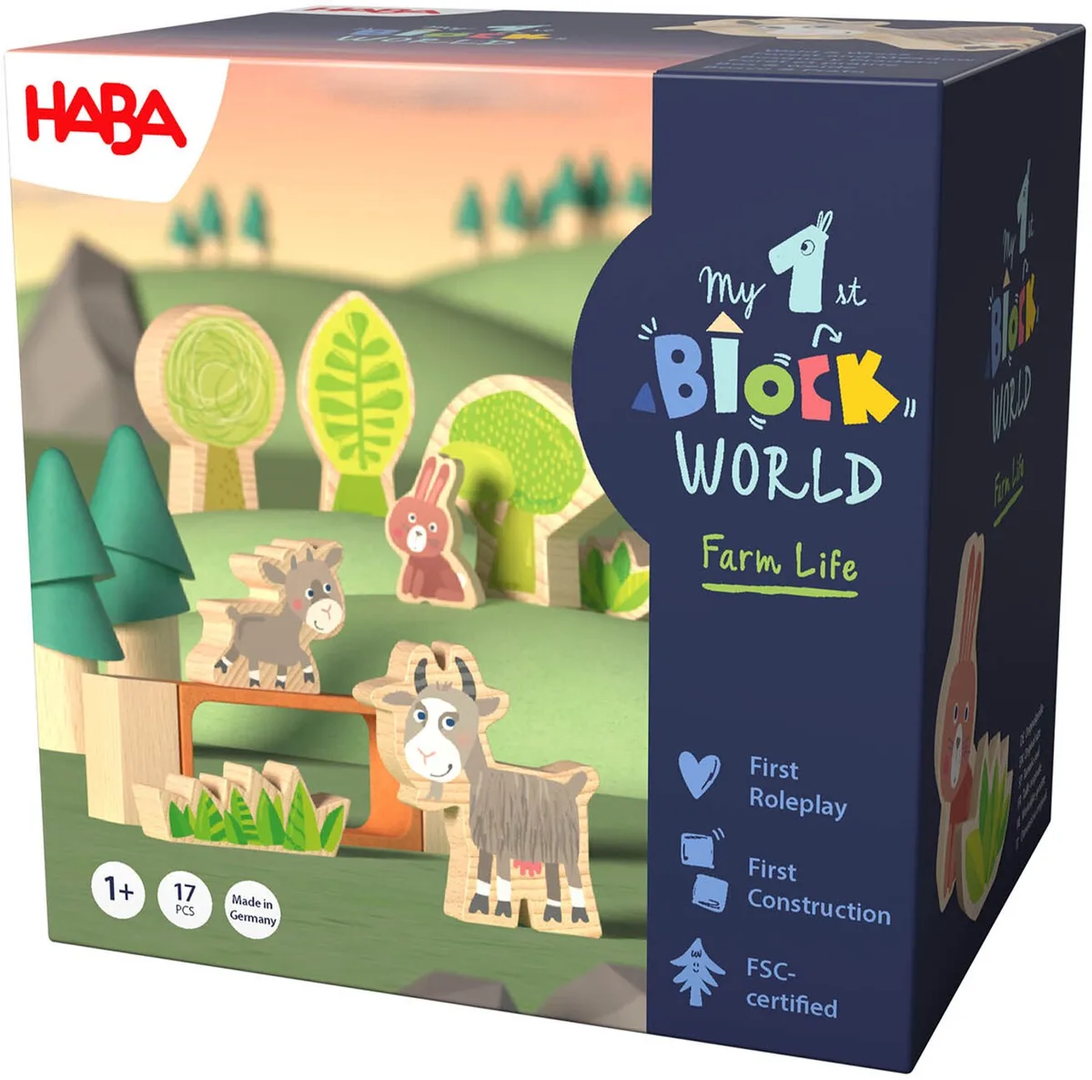 My First Block Bos en weide - 18 maanden+ fra HABA i Grøn – produktbillede