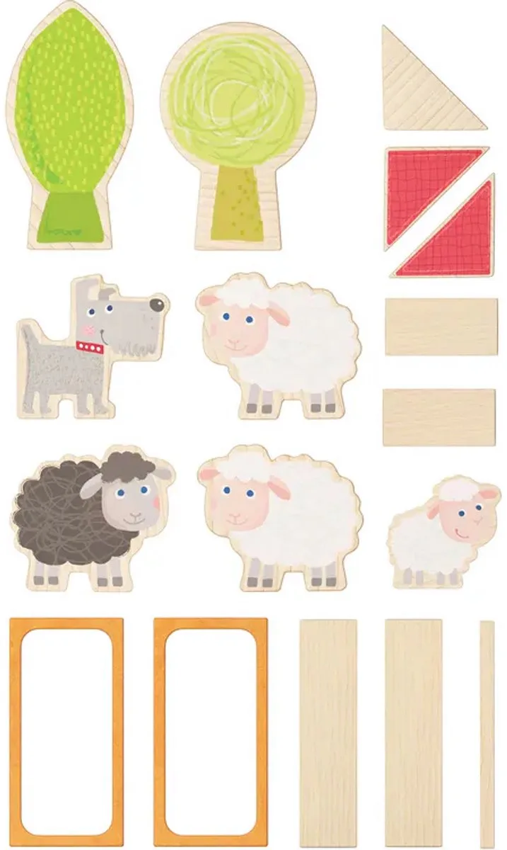 My First Block Tussen de schapen - 18 maanden+ van HABA in Oranje – productfoto