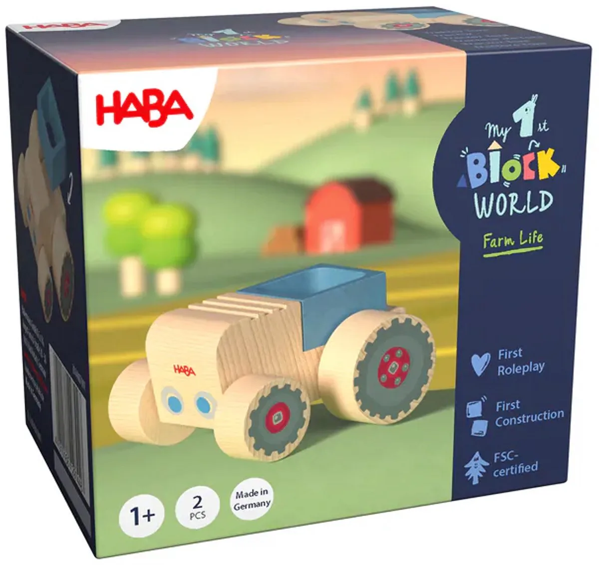 My First Block World tractor toni - 18 maanden+ van HABA – productfoto