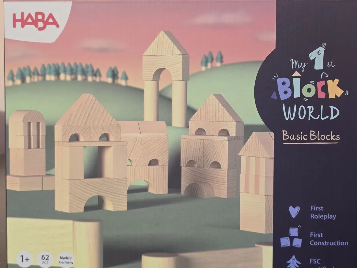 My First Block World Xxl Bouwstenenset 62-delig - 18 maanden+ de HABA en Houtkleur – photo du produit