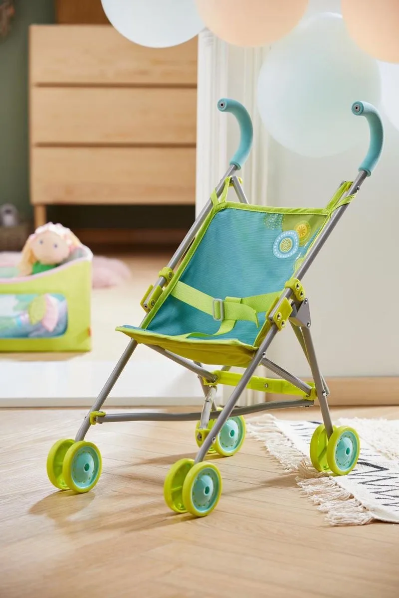 Poppenbuggy Zomerweide Junior 63 Cm Polyester Groen/blauw van HABA in Groen – productfoto