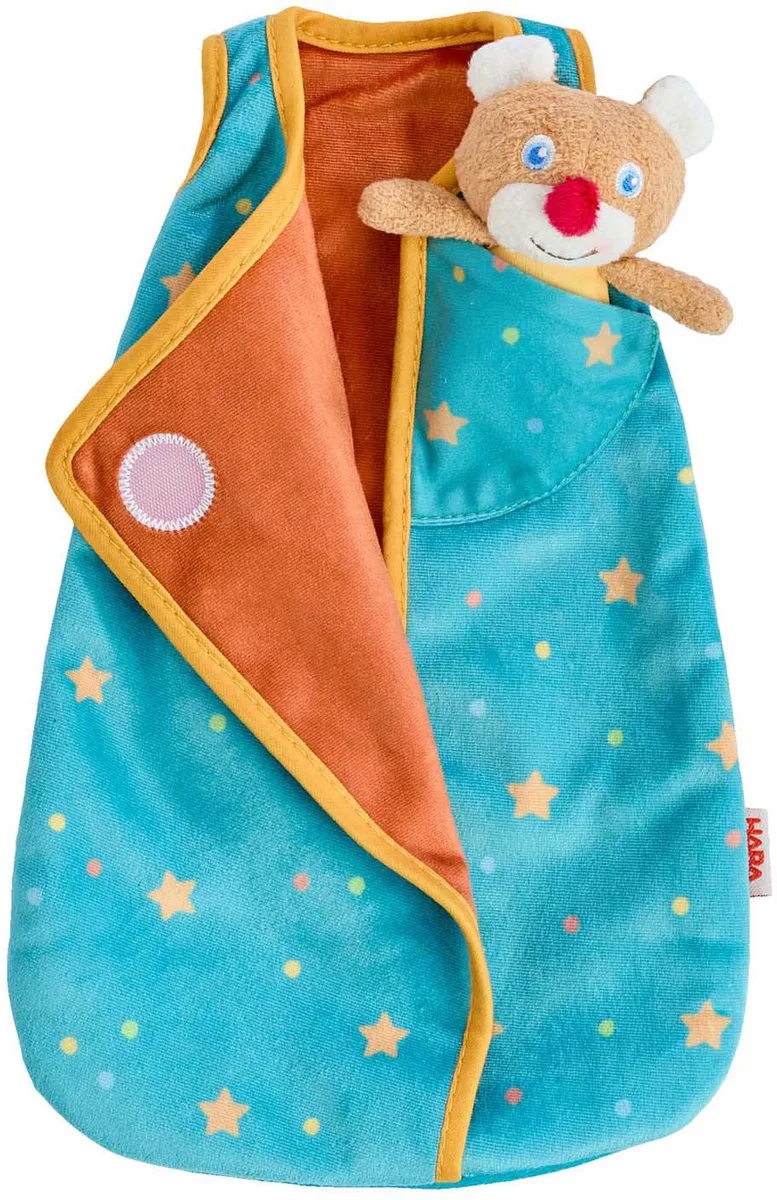 poppenslaapset - poppenbedje en dekentje voor lekker dromen. de HABA en Multicolore – photo du produit