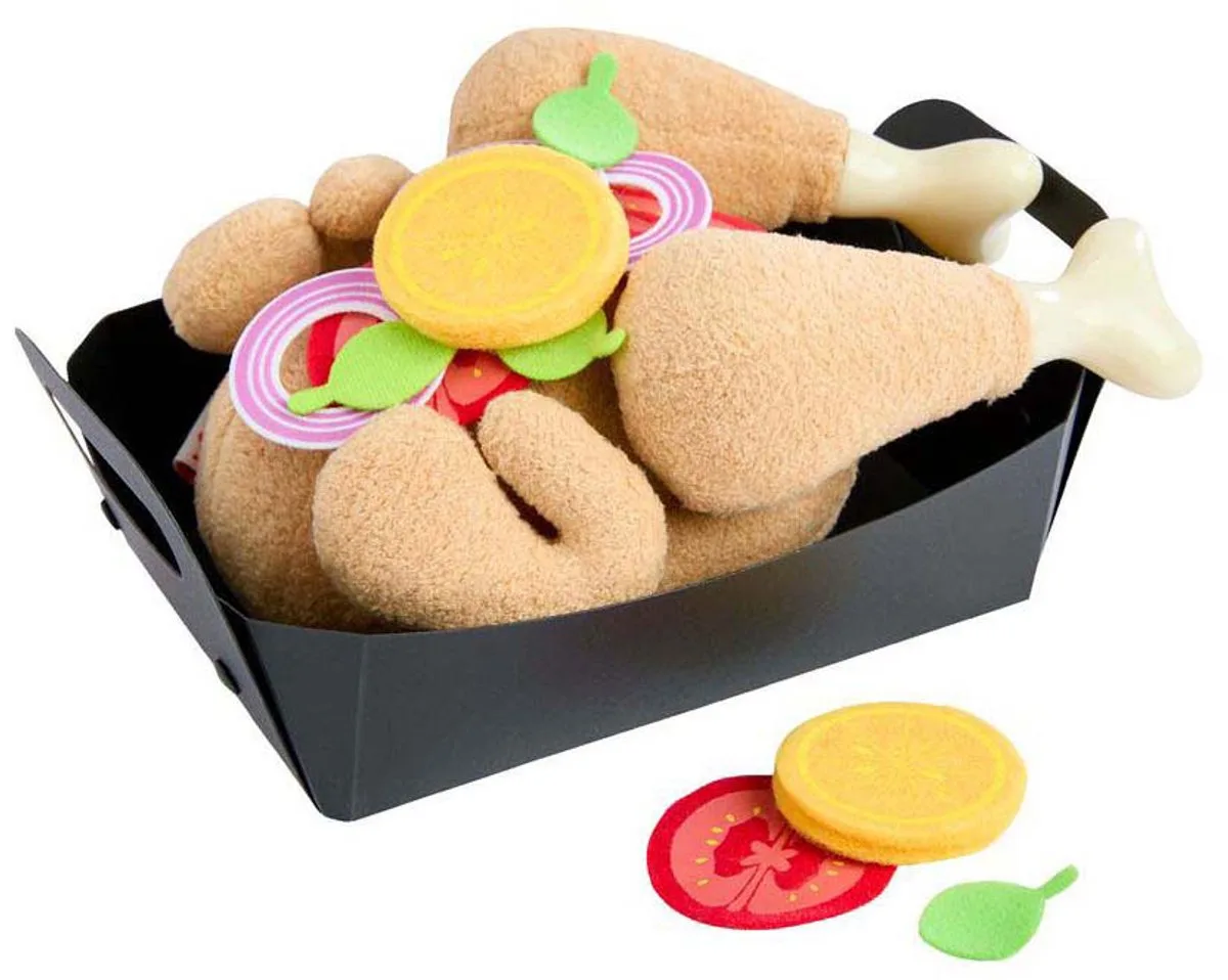 speelgoed gebraden kip - Creative Play rollenspel keuken. fra HABA i Flerfarvet – produktbillede