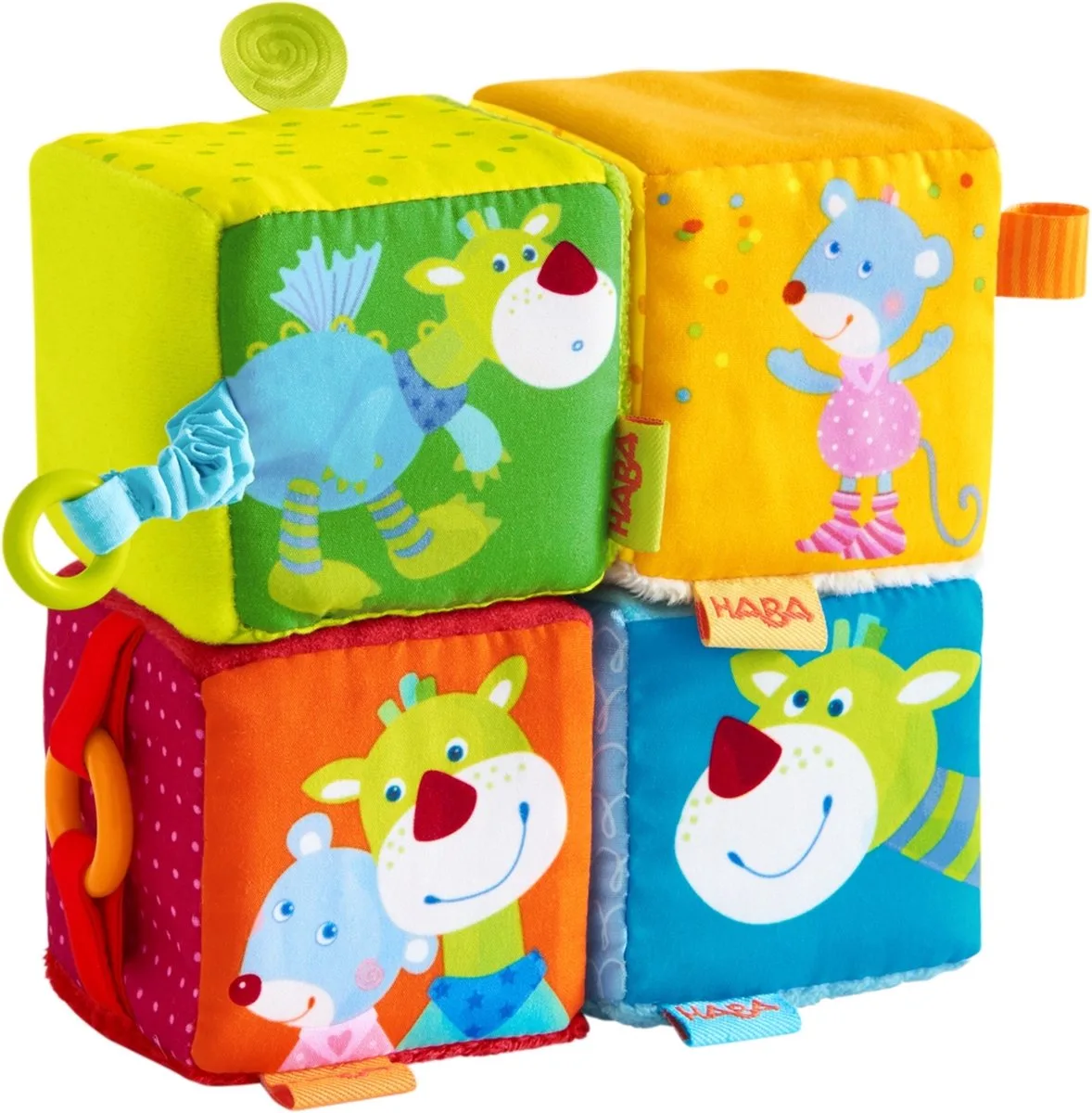Speelkubussen - Muis Merle & draak Duri by HABA in Multicolour – product photo