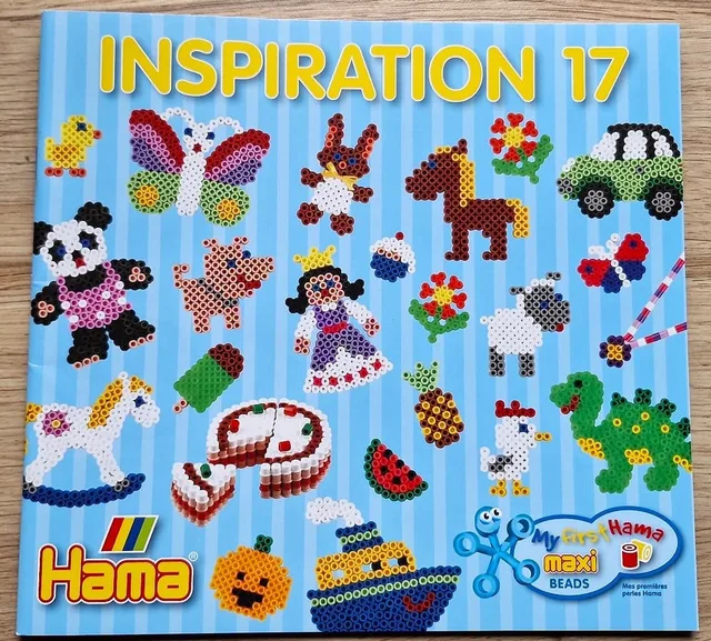Hama MAXI strijkkralen voorbeelden boekje / inspiratie voor strijkparels leggen in vormen en figuren voor peuters en kleuters, schoencadeau Sint / Kerstmis
