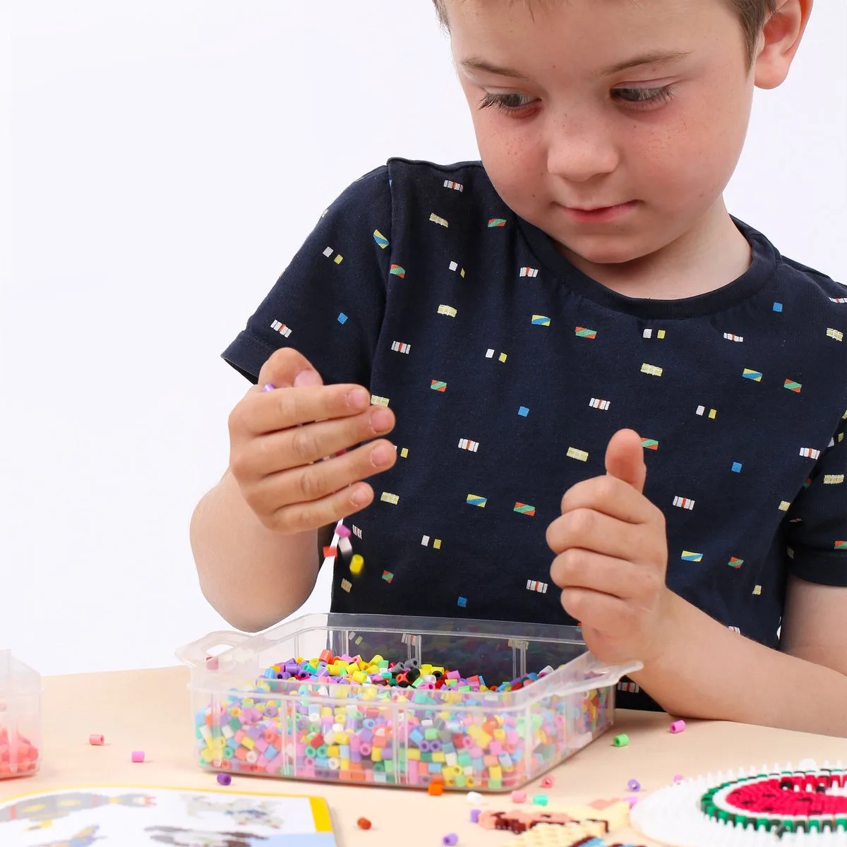 Strijkkralen 1000 Stuks de Hama Beads en Fuchsia – photo du produit