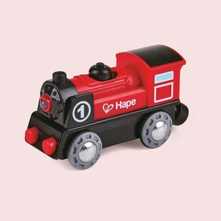 Batterij Locomotief Nr. 1 - Speelgoedtrein met Verlichting en Magneet, 3 jaar+ by Hape in Multicolour – product photo 1 of 4