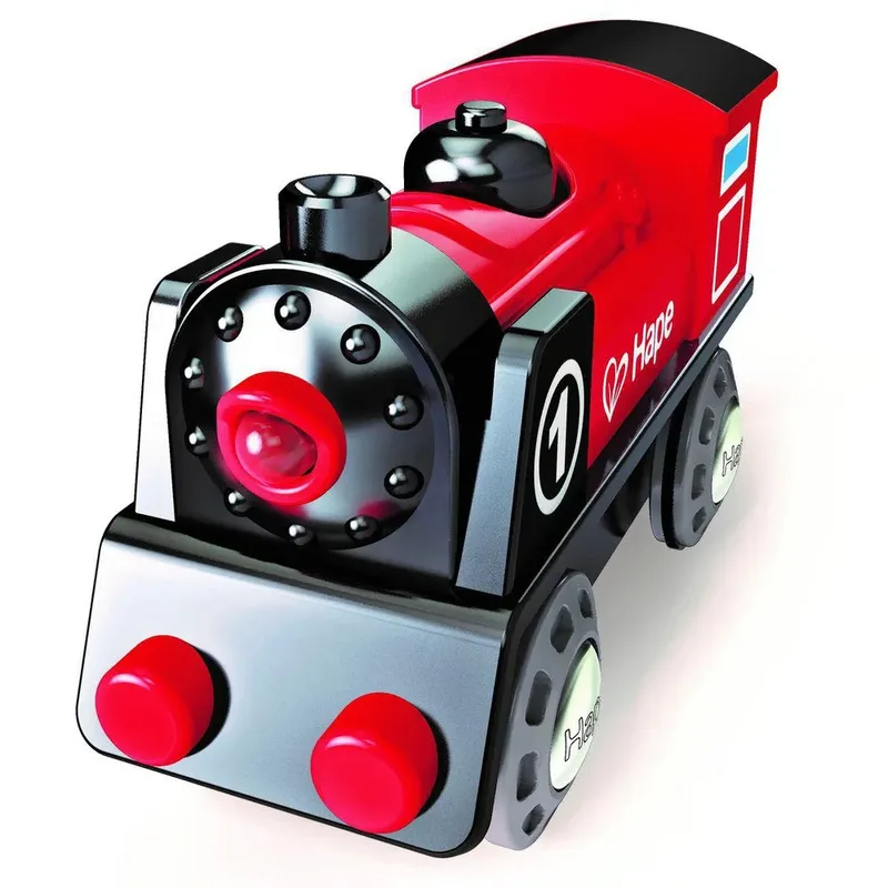 Batterij Locomotief Nr. 1 - Speelgoedtrein met Verlichting en Magneet, 3 jaar+ by Hape in Multicolour – product photo 3 of 4