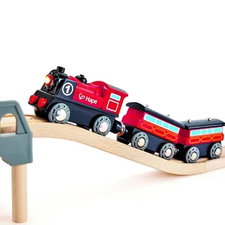 Batterij Locomotief Nr. 1 - Speelgoedtrein met Verlichting en Magneet, 3 jaar+ by Hape in Multicolour – product photo 4 of 4