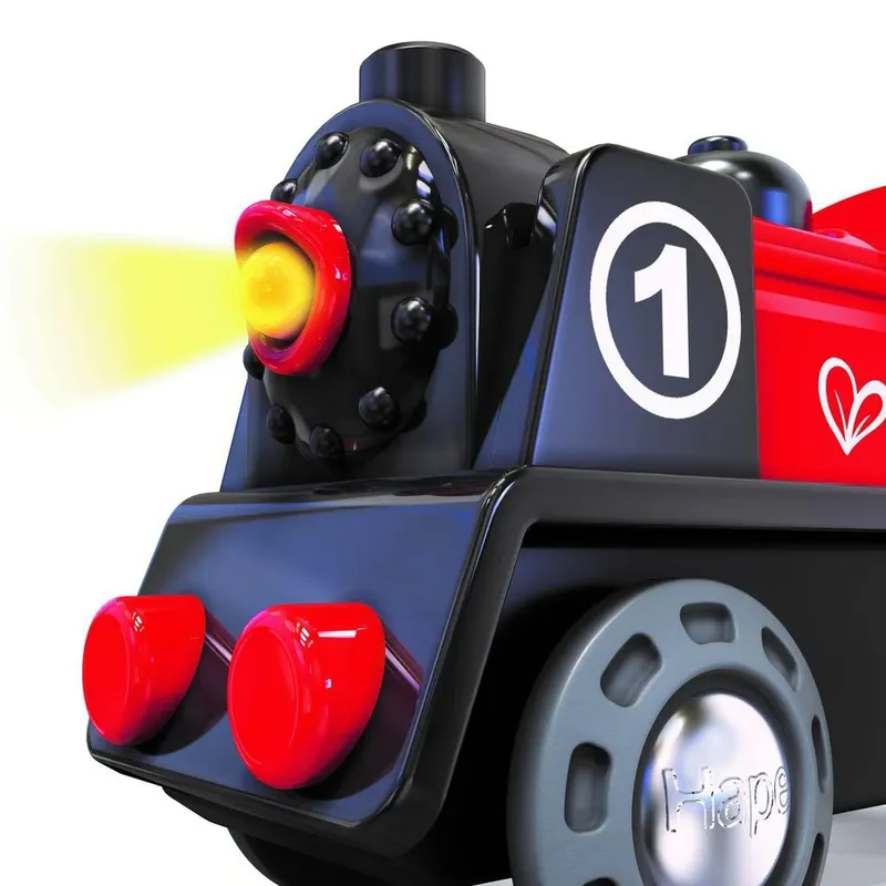 Batterij Locomotief Nr. 1 - Speelgoedtrein met Verlichting en Magneet, 3 jaar+ by Hape in Multicolour – product photo 2 of 4